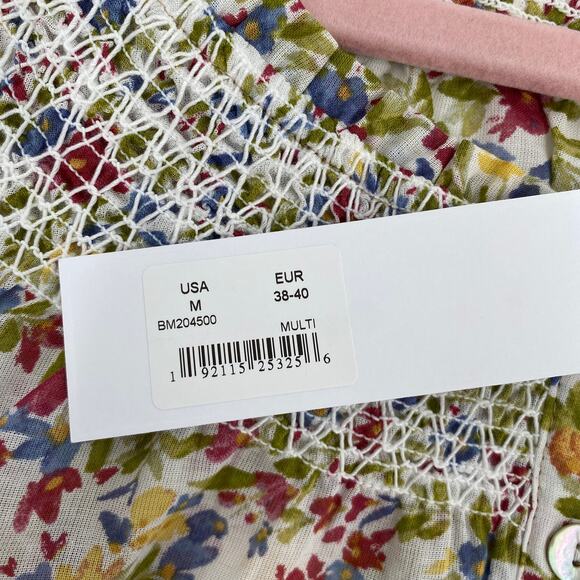 BB Dakota Steve Madden Fleetwood Flutter Floral Top Size Medium - Picture 7 of 10